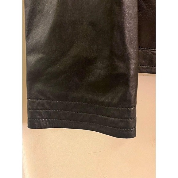 Pendleton Women's Vintage Black Leather Jacket Size S Outdoor Old Money Classic - Picture 7 of 12